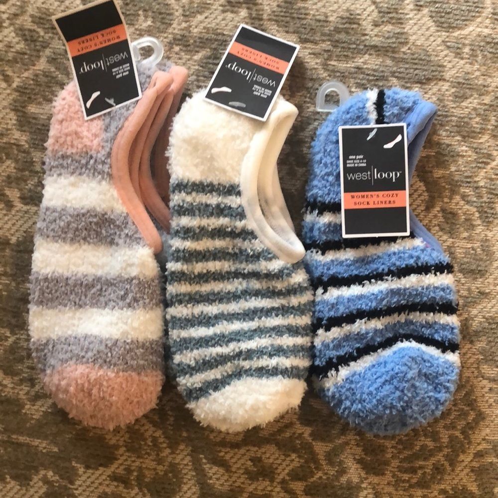 3Pairs Women’s Comfy Cozy Fuzzy Warm Sock Liners!! Whio Knew??AnkleSock/Booties
